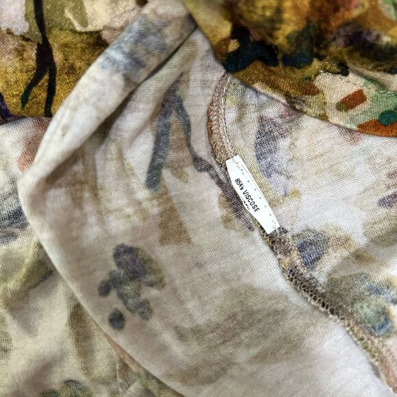 Bl^nk London Anthropologie Sequin Embellished Small Yellow Gold Blouse Floral - Picture 9 of 9